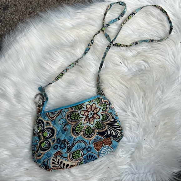 Vera Bradley | Bags | Vera Bradley Light Blue And Brown Paisley Floral ...